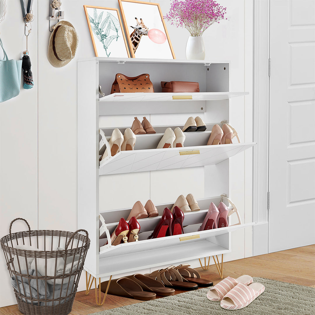 Shoe Cabinet With 3 Flip Drawers, Shoe storage