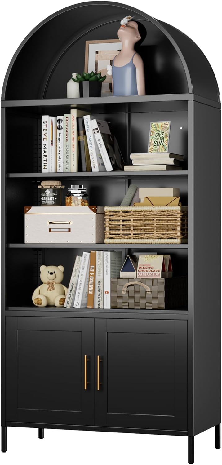 Metal Arched Bookcase