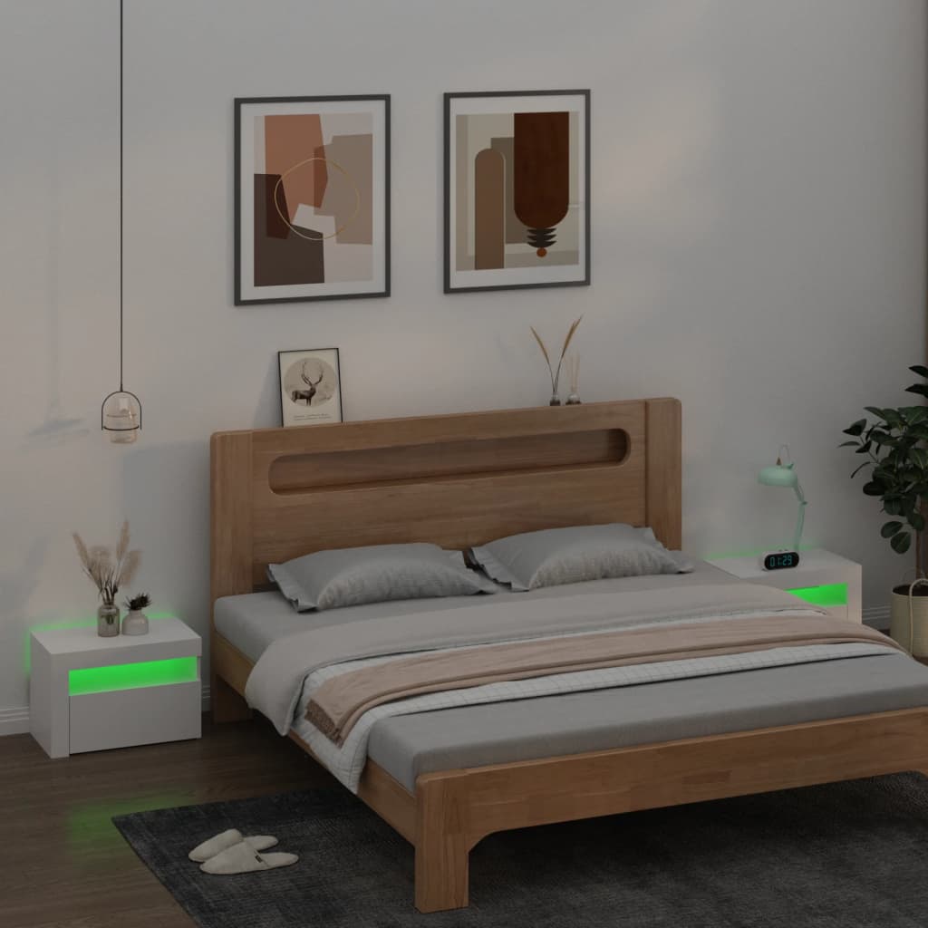 bedside tables, 2 pieces, with 60 LEDs