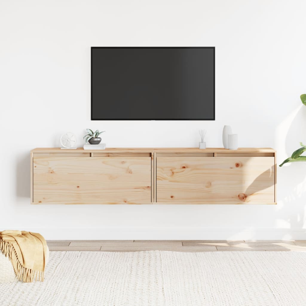 wall cabinets, 2 pieces, 80x solid pine wood