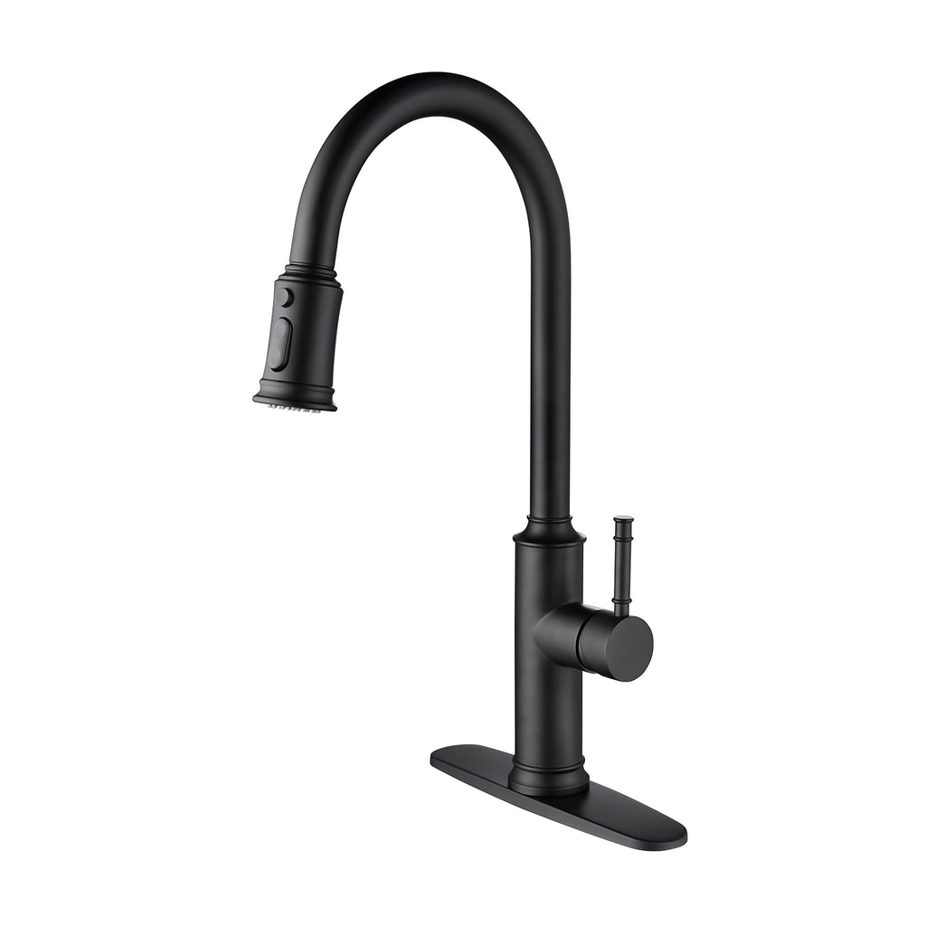 Single-handle Pull-down Kitchen Faucet With Dual-function Sprinklers