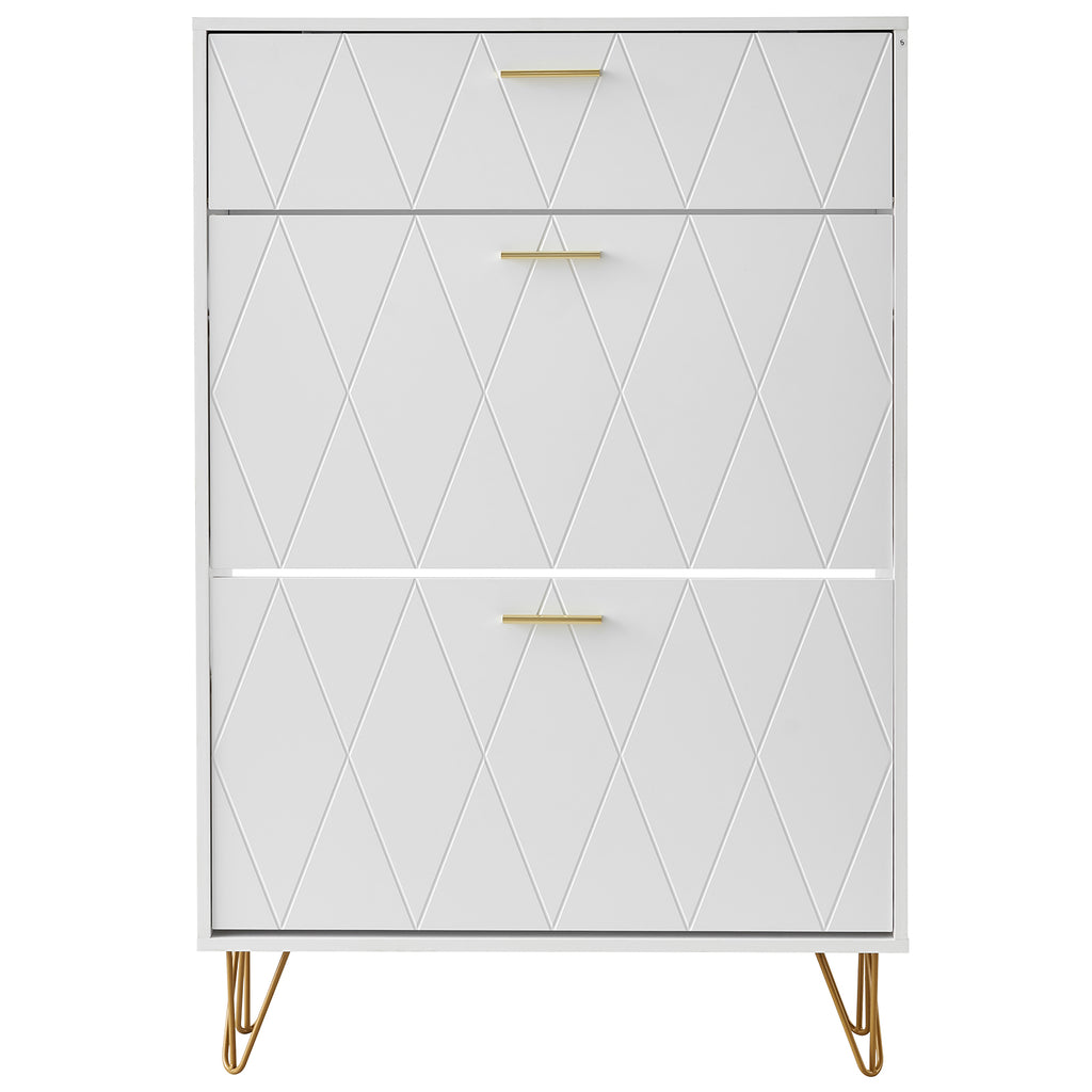 Shoe Cabinet With 3 Flip Drawers, Shoe storage