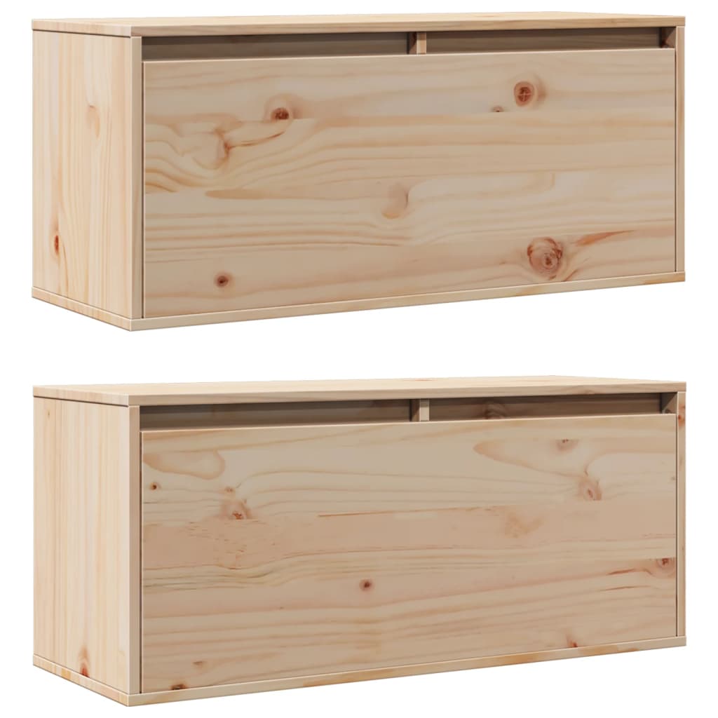 wall cabinets, 2 pieces, 80x solid pine wood