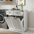 Laundry Cabinet ,with 2 Removable Laundry Basket  And 2 Drawers