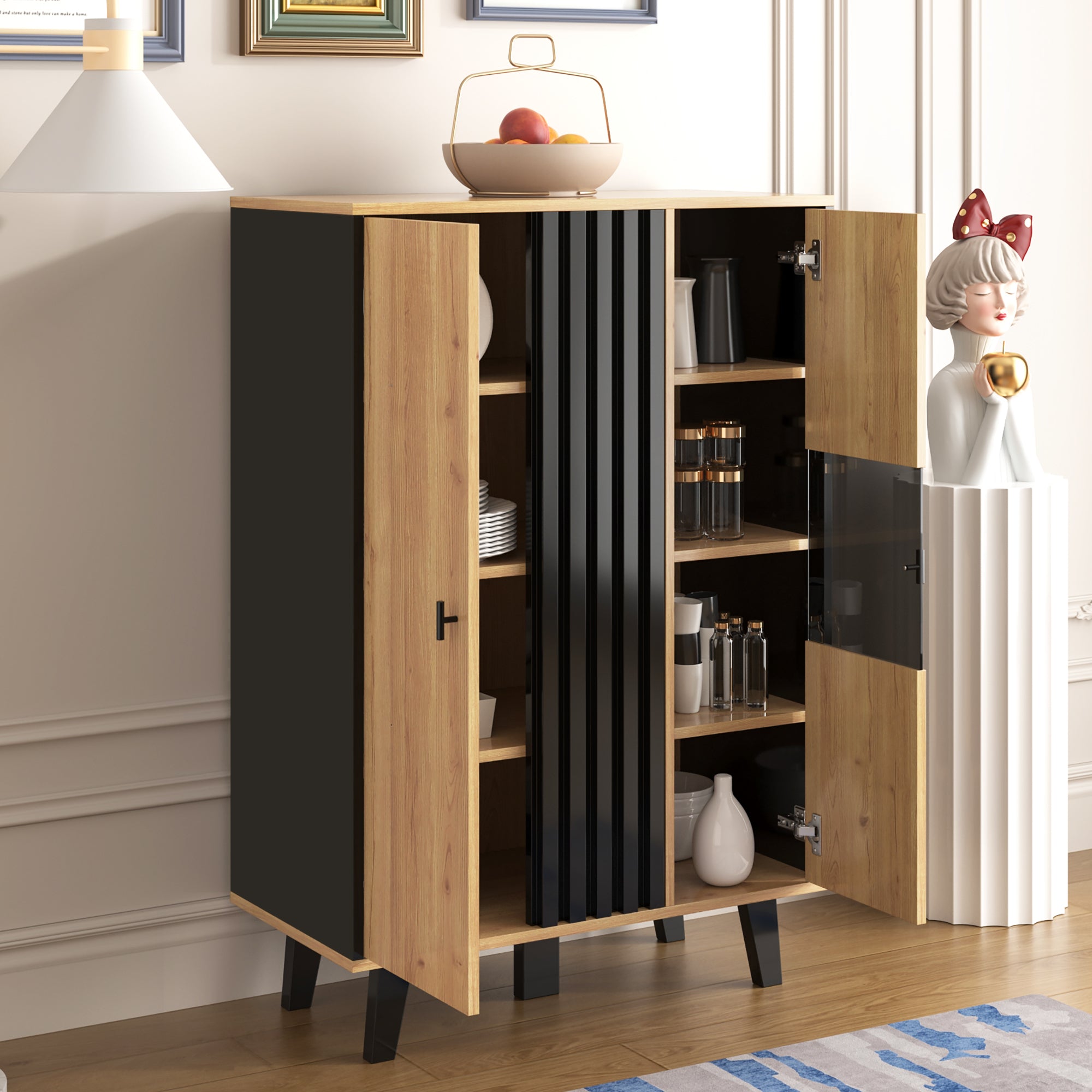 Versatile And Modern Side Cabinets, Sideboards, Display Cabinets With Glass And LED Lighting.