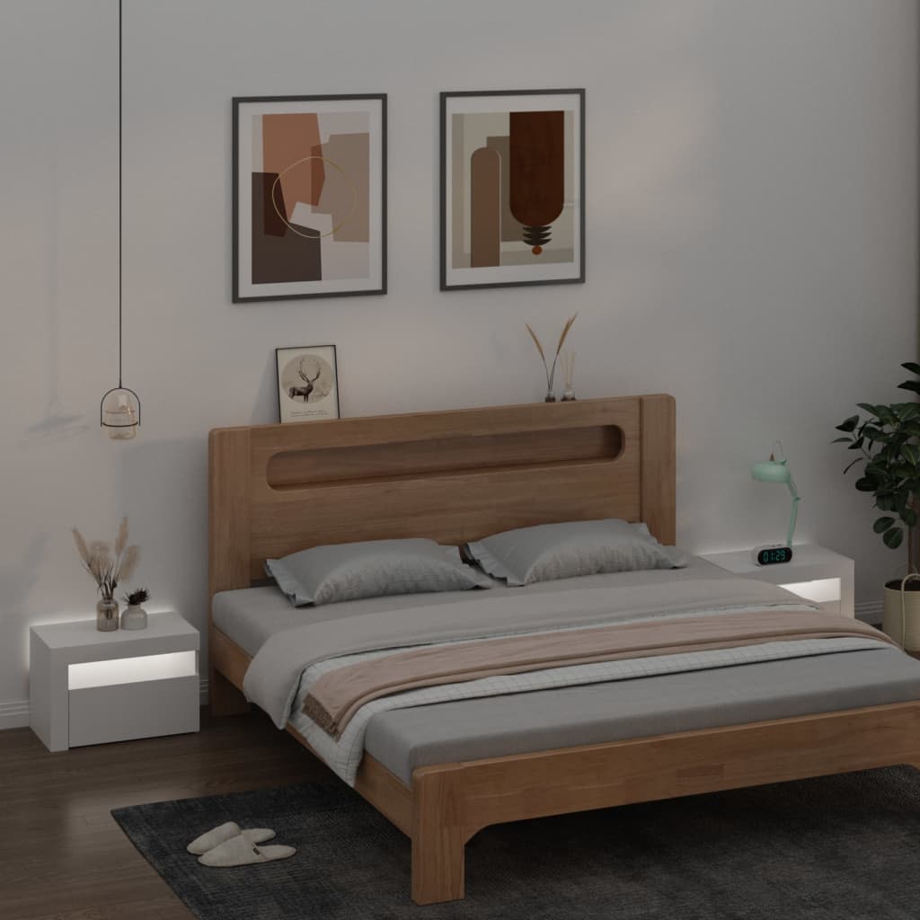 bedside tables, 2 pieces, with 60 LEDs