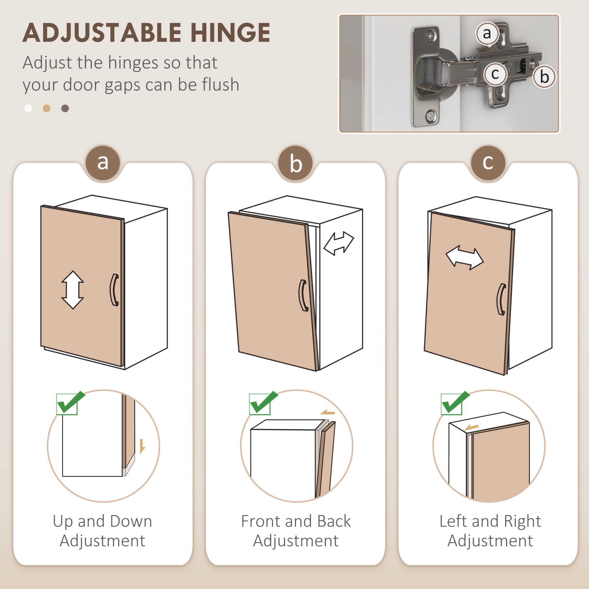 Kitchen Cabinet with Charging Station, 2 Tilt Out Cabinets, Microwave Stand