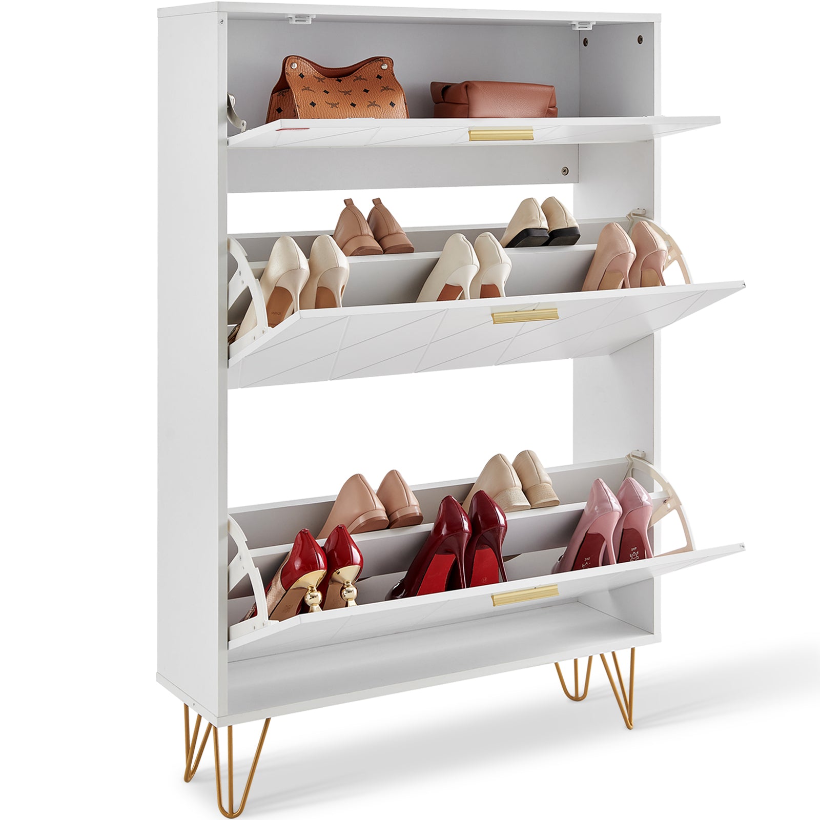 Shoe Cabinet With 3 Flip Drawers, Shoe storage