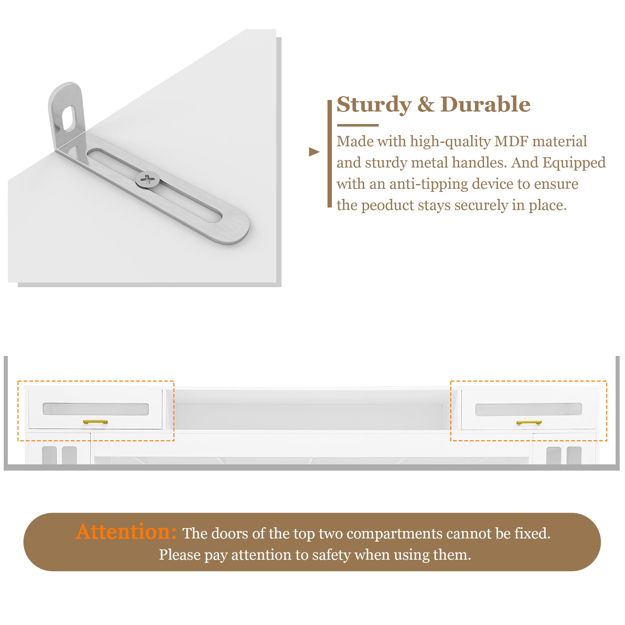 98.4” W Wall Unit Entertainment Center With Bookshelves For TVs Up To 80”