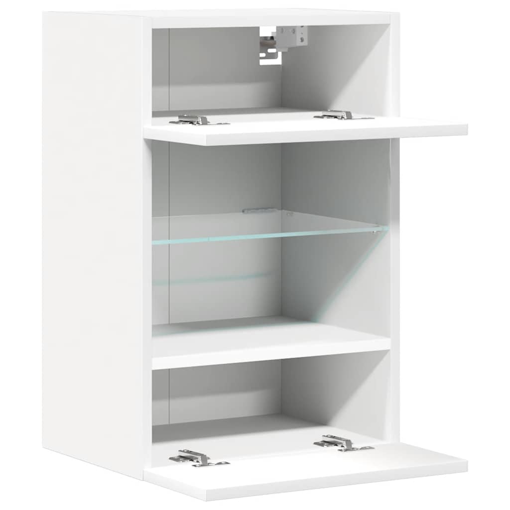 wall cabinets with LED lights for TV (2 pieces)