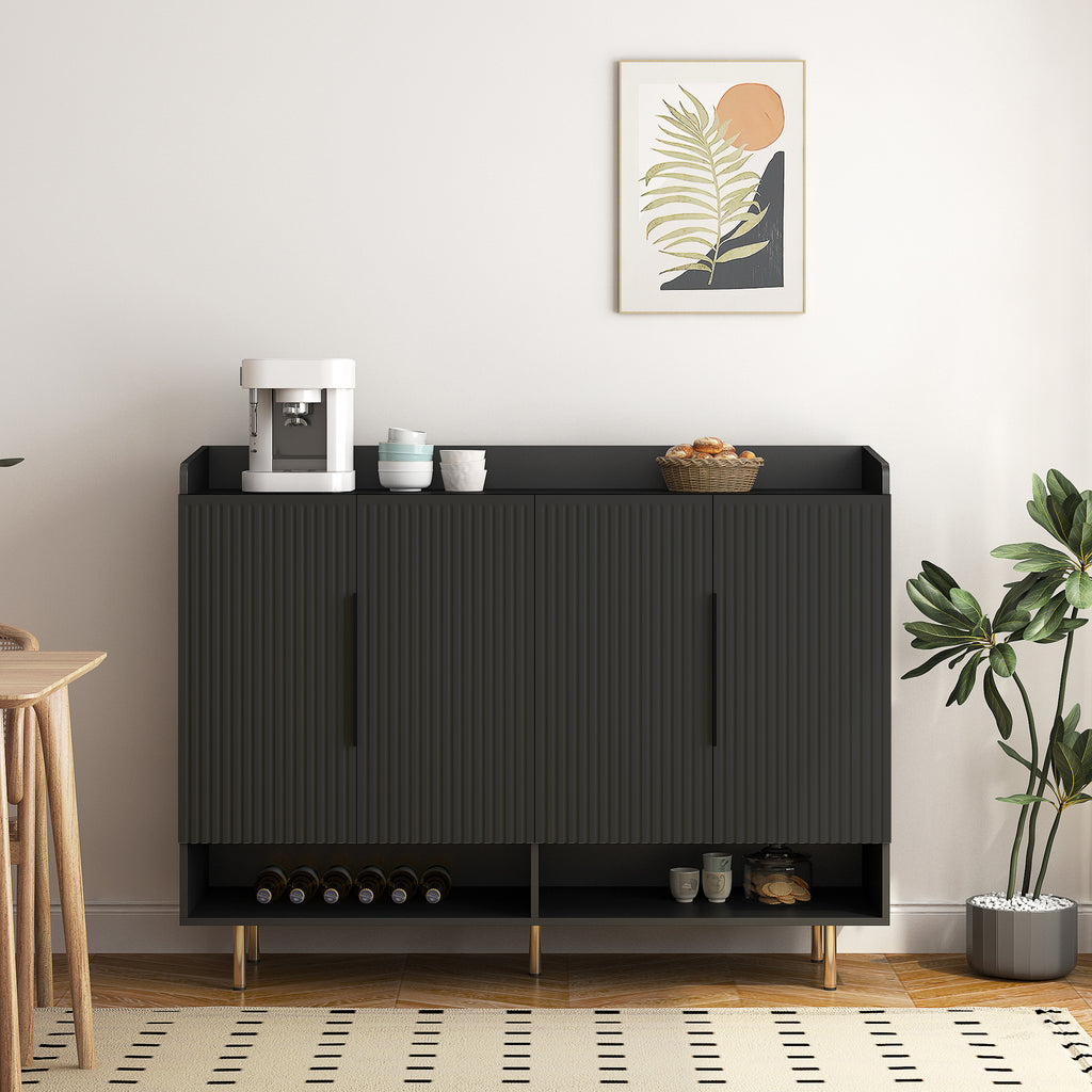 Sideboard,Shoe Cabinet With 4 Doors Large Modern Shoe Storage Organizer