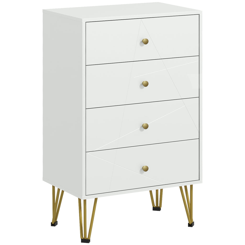 Tall Chest Of Drawers, 4-Drawer Dresser