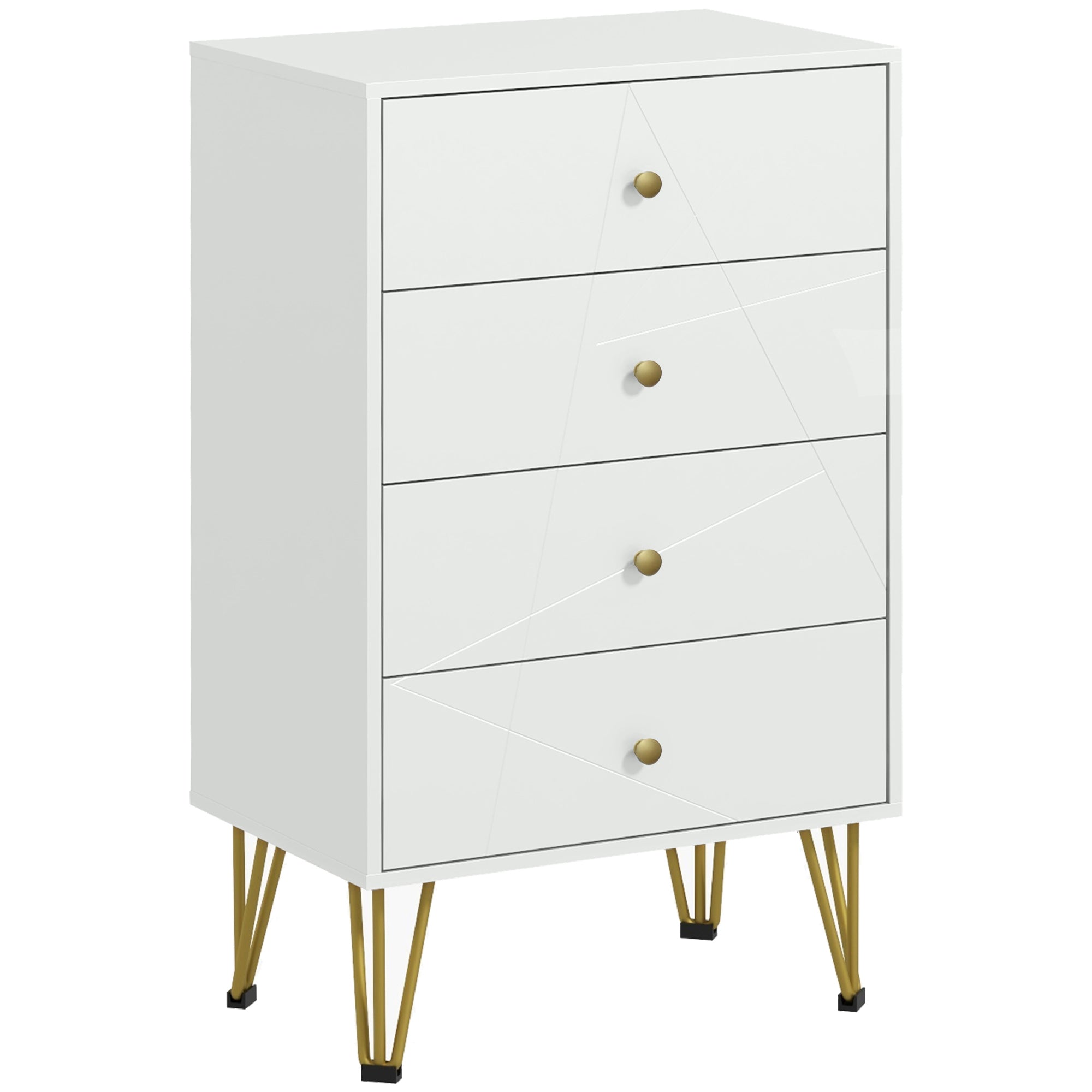 Tall Chest Of Drawers, 4-Drawer Dresser