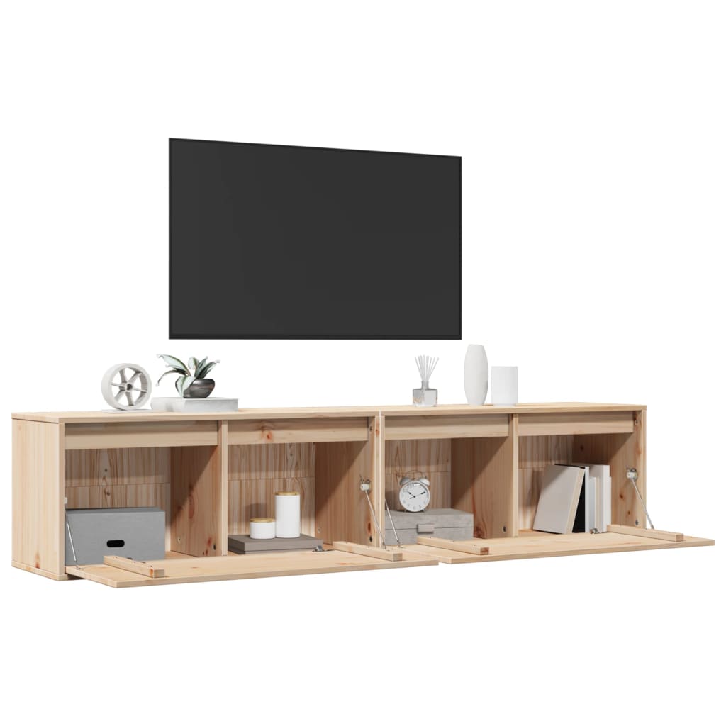 wall cabinets, 2 pieces, 80x solid pine wood