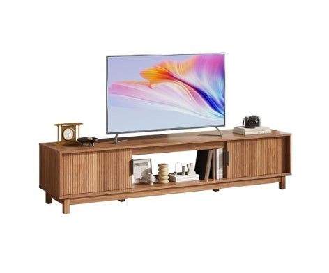 Modern TV Stand With Storage Cabinets & Cable Management