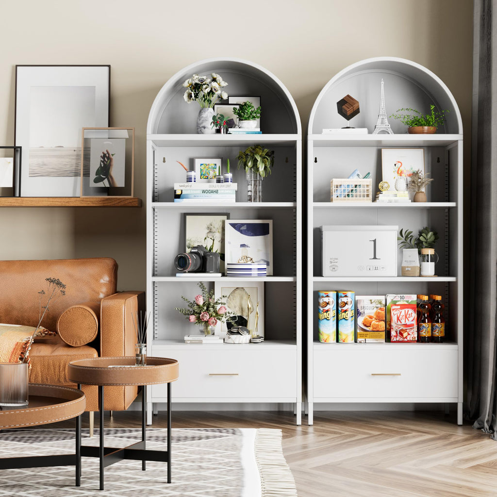 Metal Arched Bookshelf Cabinets
