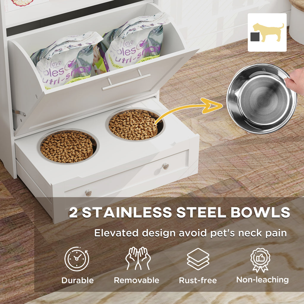 Pet Feeder Station Storage Cabinet