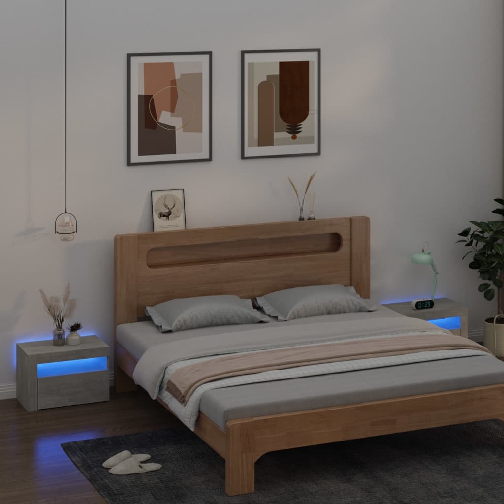 bedside tables, 2 pieces, with 60 LEDs