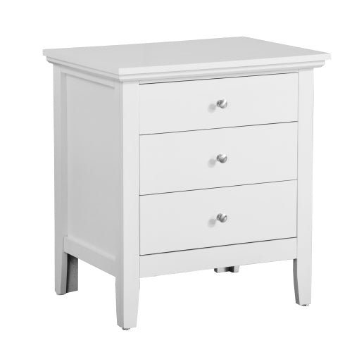 Elegant White Casual Nightstand