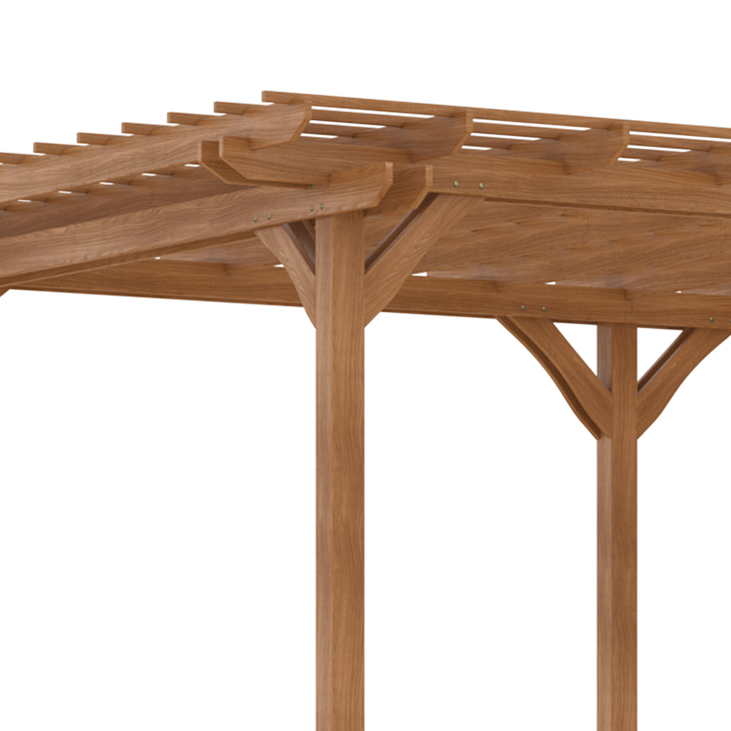 12’ x 20’ Outdoor Pergola, Wood Gazebo Grape Trellis