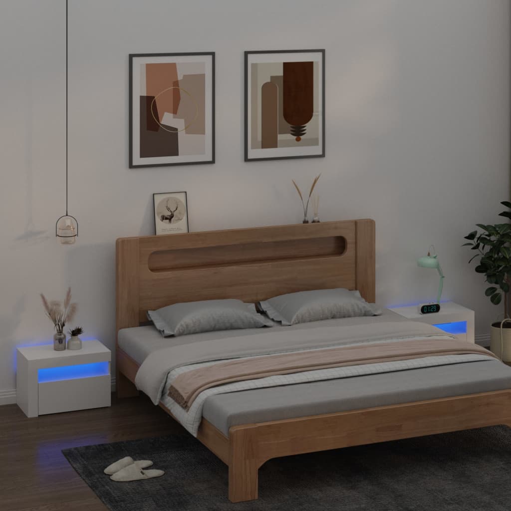 bedside tables, 2 pieces, with 60 LEDs
