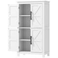 Farmhouse Bathroom Cabinet with 4 Doors and Adjustable Shelf