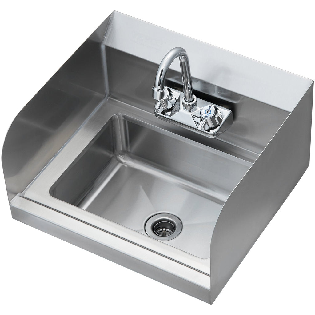 Commercial Hand Sink With Faucet And Side Splash
