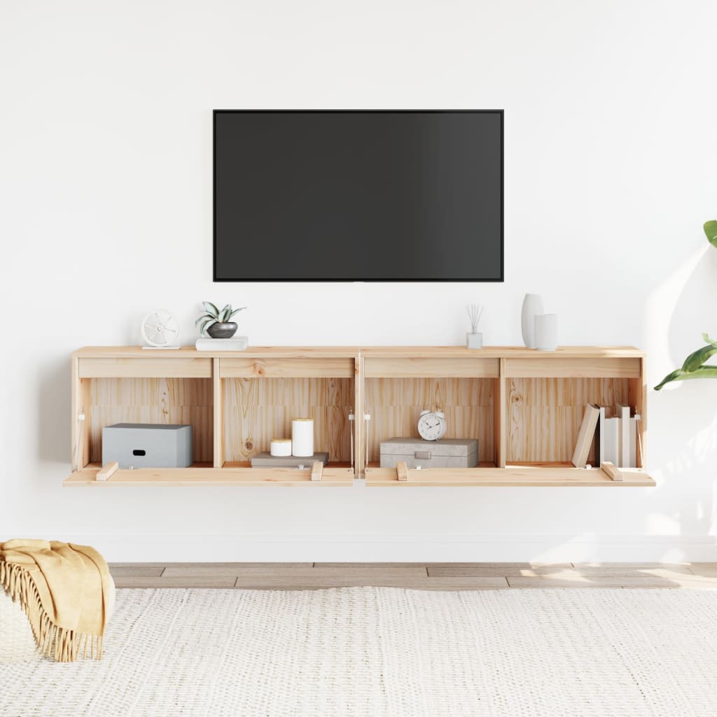 wall cabinets, 2 pieces, 80x solid pine wood