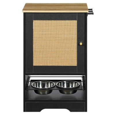 Storage Cabinets, Pet Feeding Station With 2 Elevated Dog Bowls