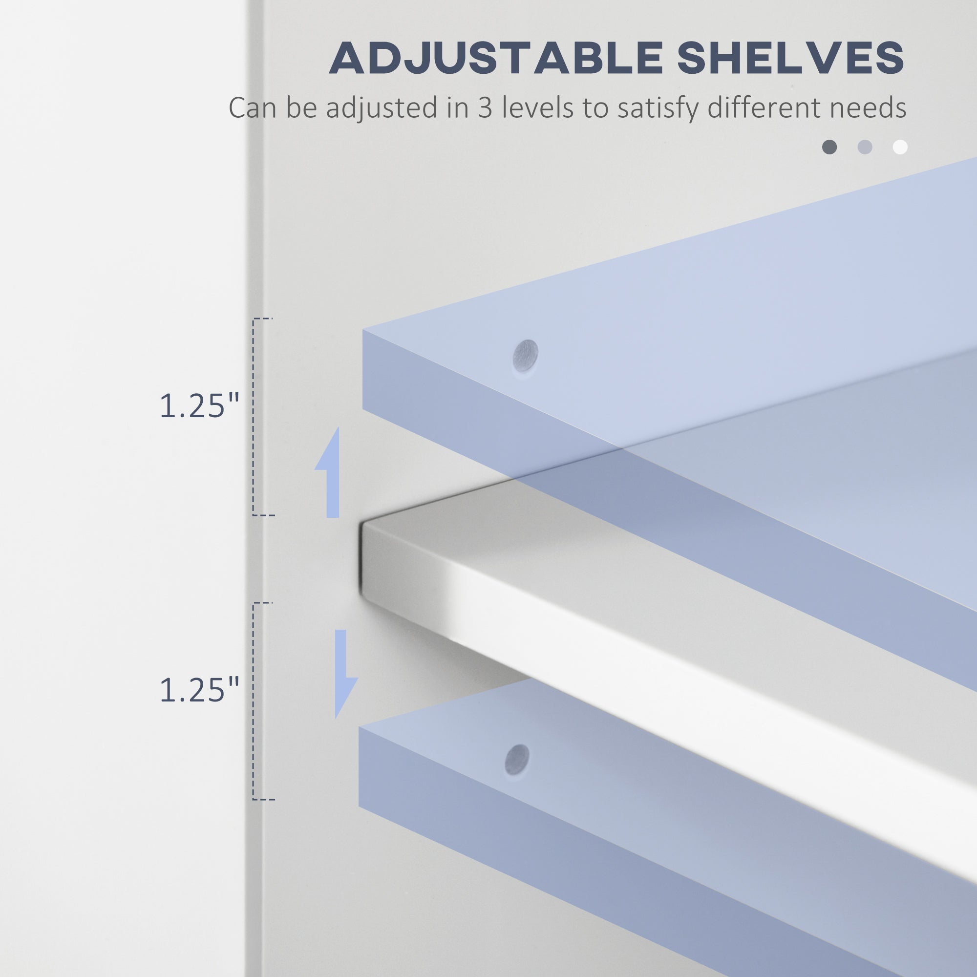 Bathroom Storage Cabinet With Doors And Shelf Adjustability, Freestanding Linen Cabinet With 2 Cabinets And Countertop