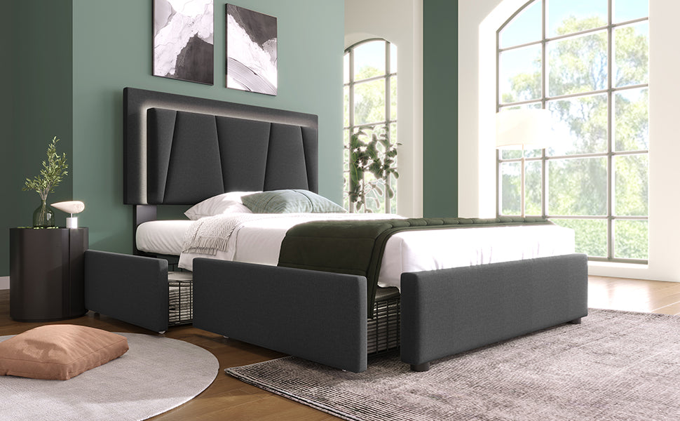 Wooden Storage Bed Bed Frame