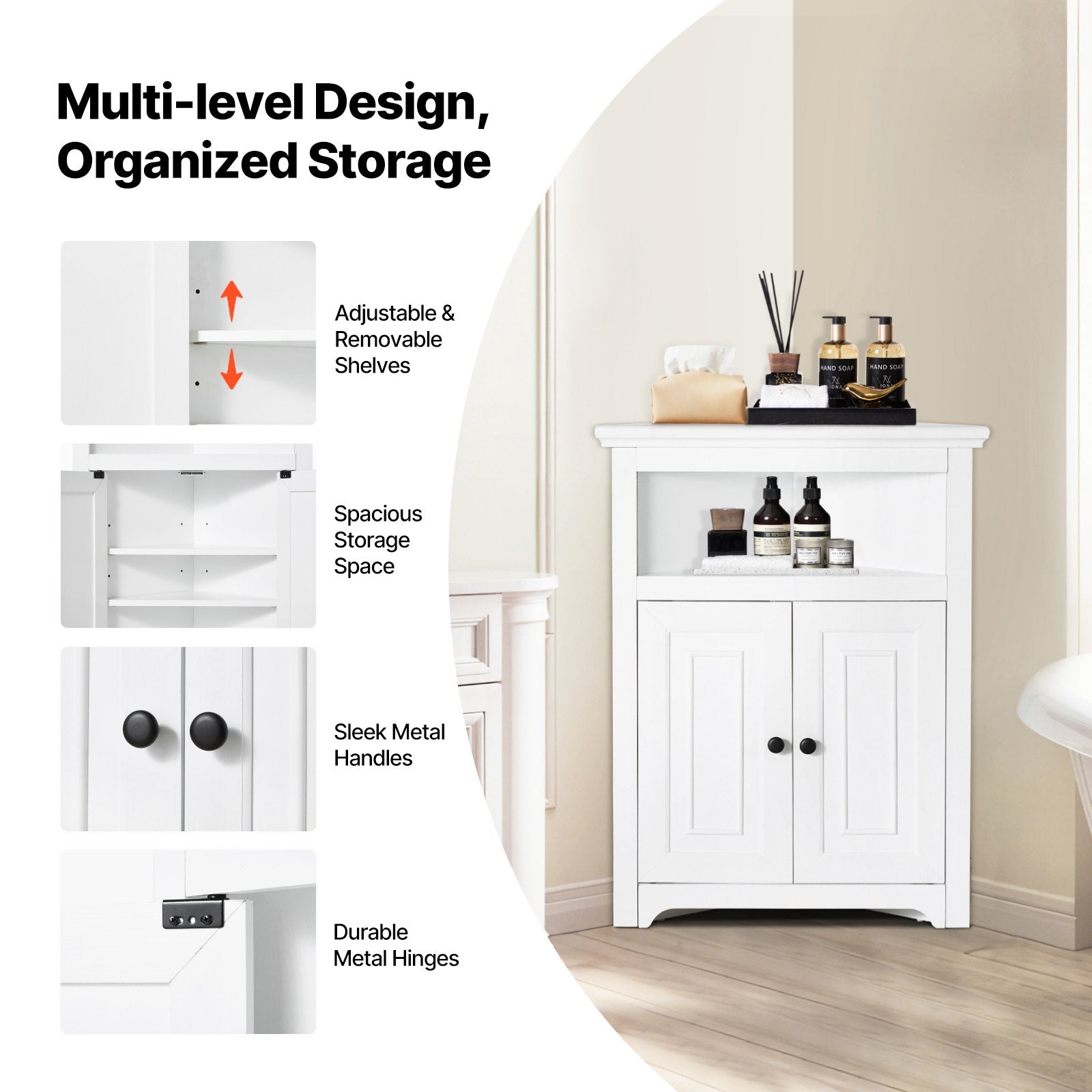 32" Corner Storage Cabinet