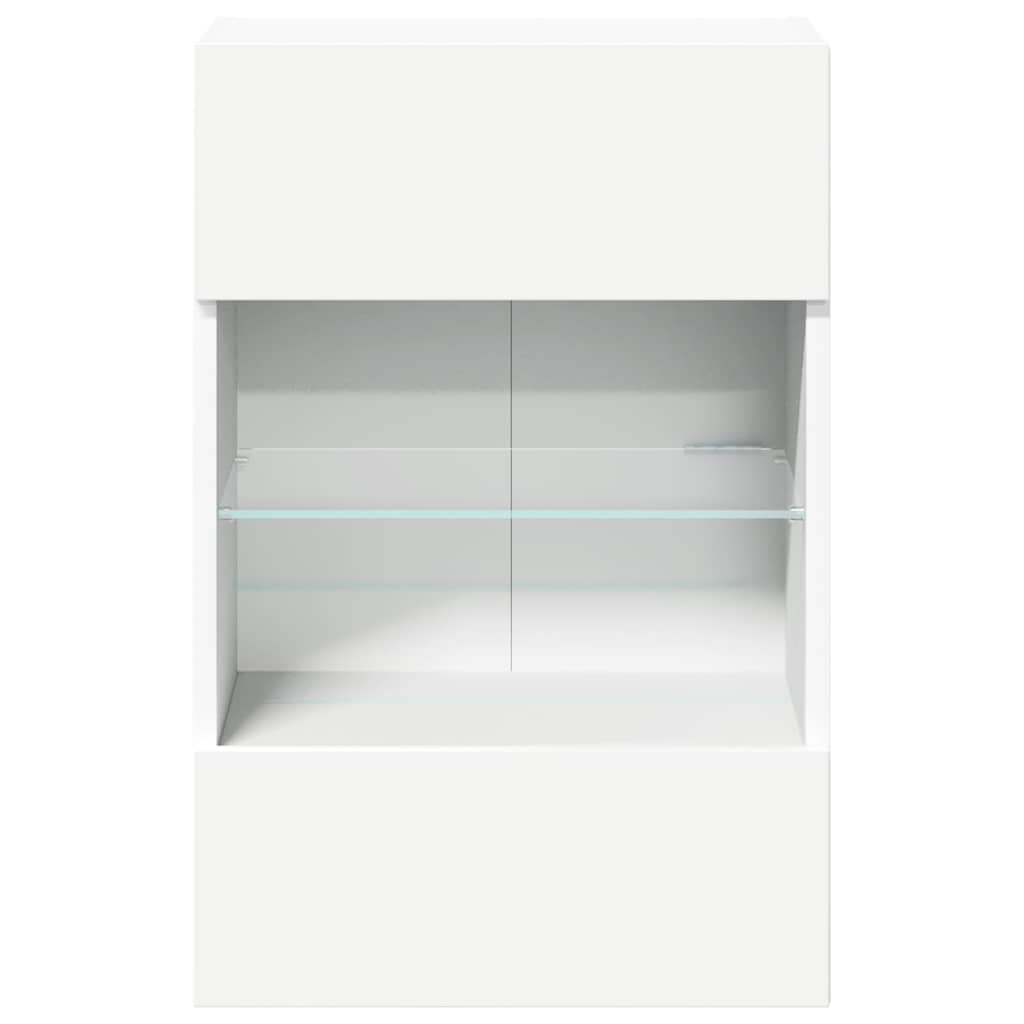 wall cabinets with LED lights for TV (2 pieces)