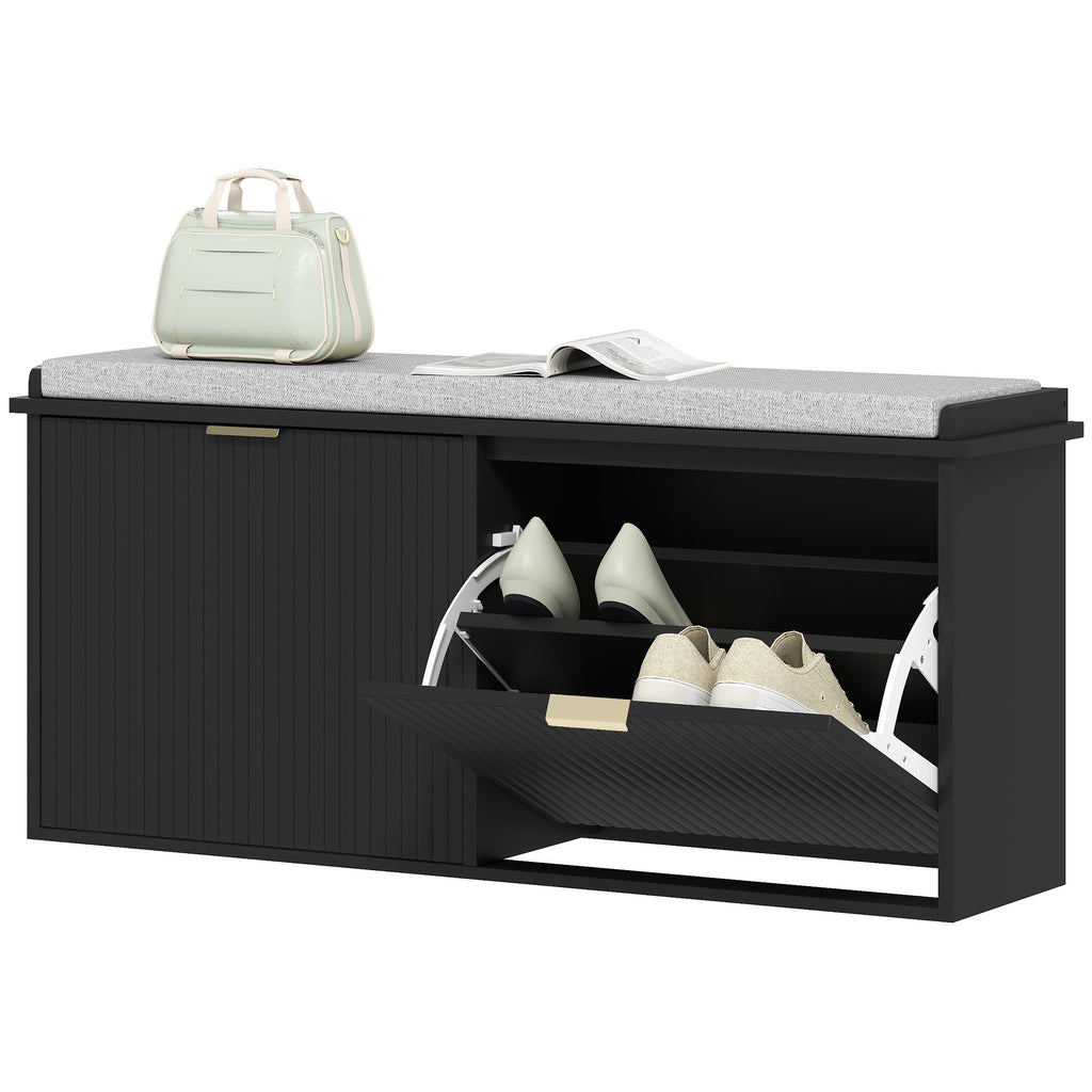 Shoe Storage Bench with Padded Seat