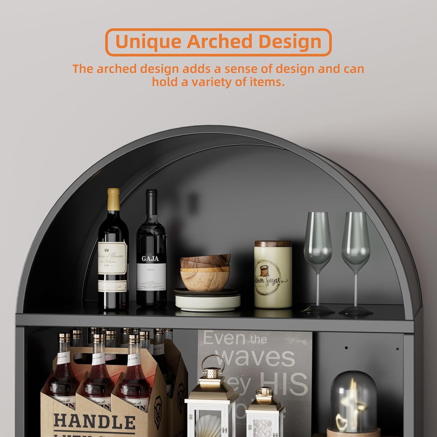 Metal Arched Bookcase