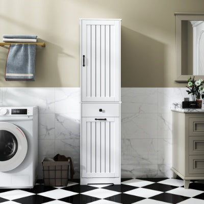 Laundry Cabinet ,with 1 Storage Cabinet And 1 Drawer