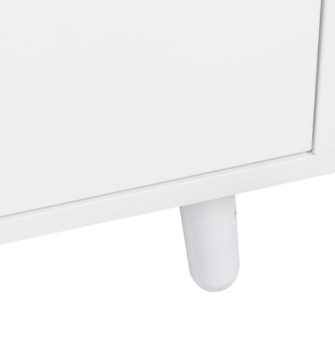 63”w Large Kitchen Hutch Cabinet, Freestanding Pantry Cabinets Storage Kitchen Cupboard With 4 Doors, 4 Drawers & Microwave Shelf, White