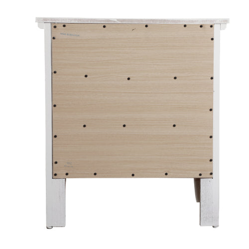Elegant White Casual Nightstand